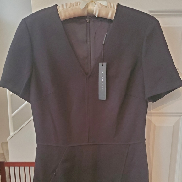 Elie Tahari Alessandra V-Neck Sheath Dress - Picture 4 of 8